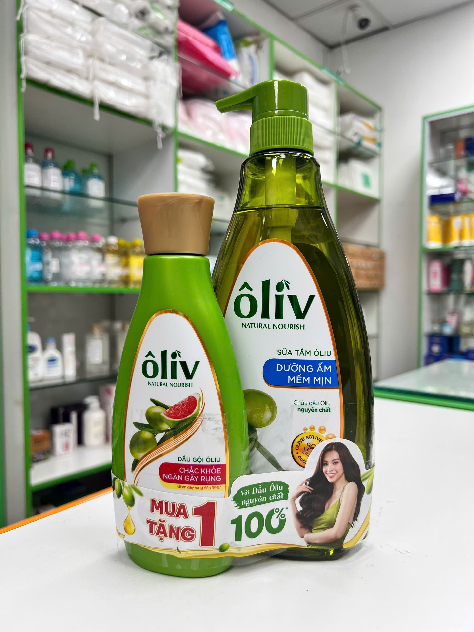 Sữa Tắm Ôliv Dưỡng Ẩm Sáng Da — chai sản phẩm tổng quan